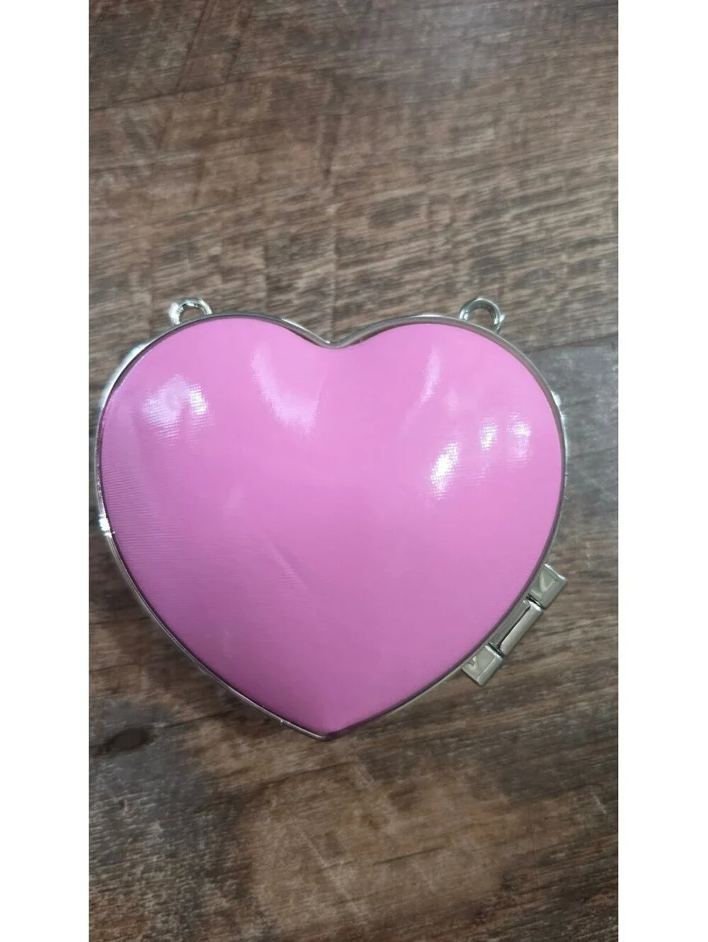 Pink Heart Shaped Mini Crossbody Bag